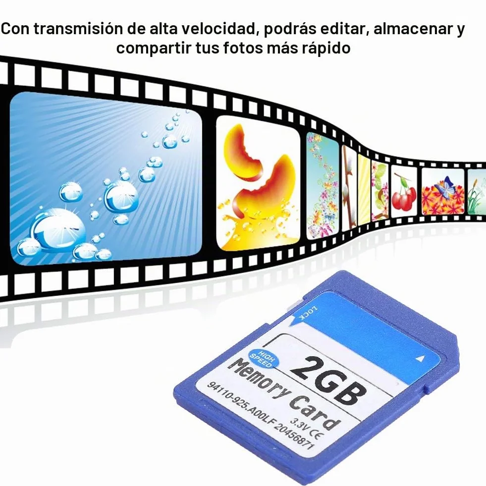 ASHATA Tarjeta de Memoria 1G / 2G / 8G / 16G / 32G / 64G, Tarjeta de Memoria Universal de Alta Velocidad para MP3, MP4, cámara, SLR, para PSP, Altavoz de Tarjeta de Enchufe, Altavoz, etc.(2GB)