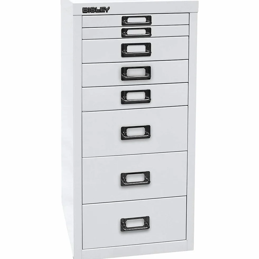 BISLEY H298BNL-ba5 MultiDrawer Serie 29 DIN A4, 8 cajones, Metal, 696 Tráfico Blanco, 38 x 27.9 x 59 cm