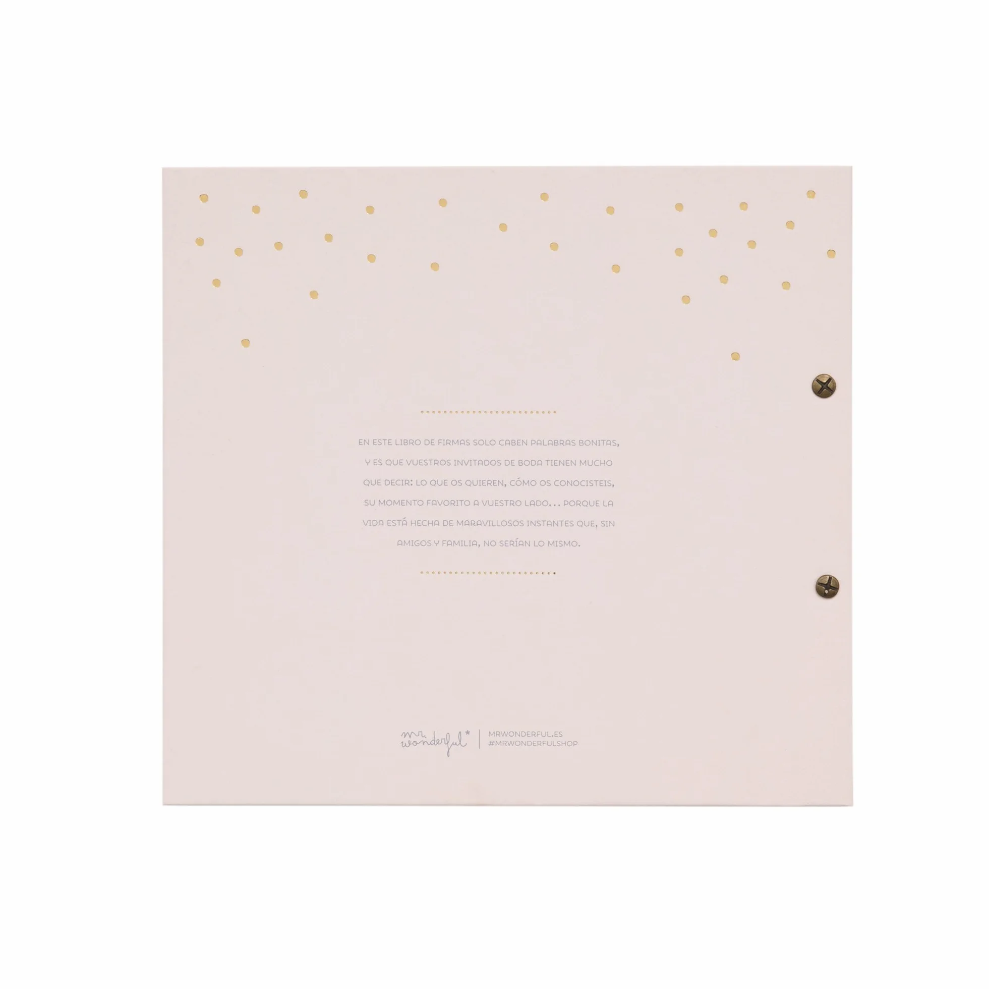 Mr. Wonderful MRW10 Libro de firmas de boda 24x25x1.5 cm