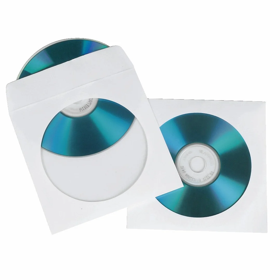 Hama 051173 - Funda para 1 CD, 50 Unidades, Color Blanco