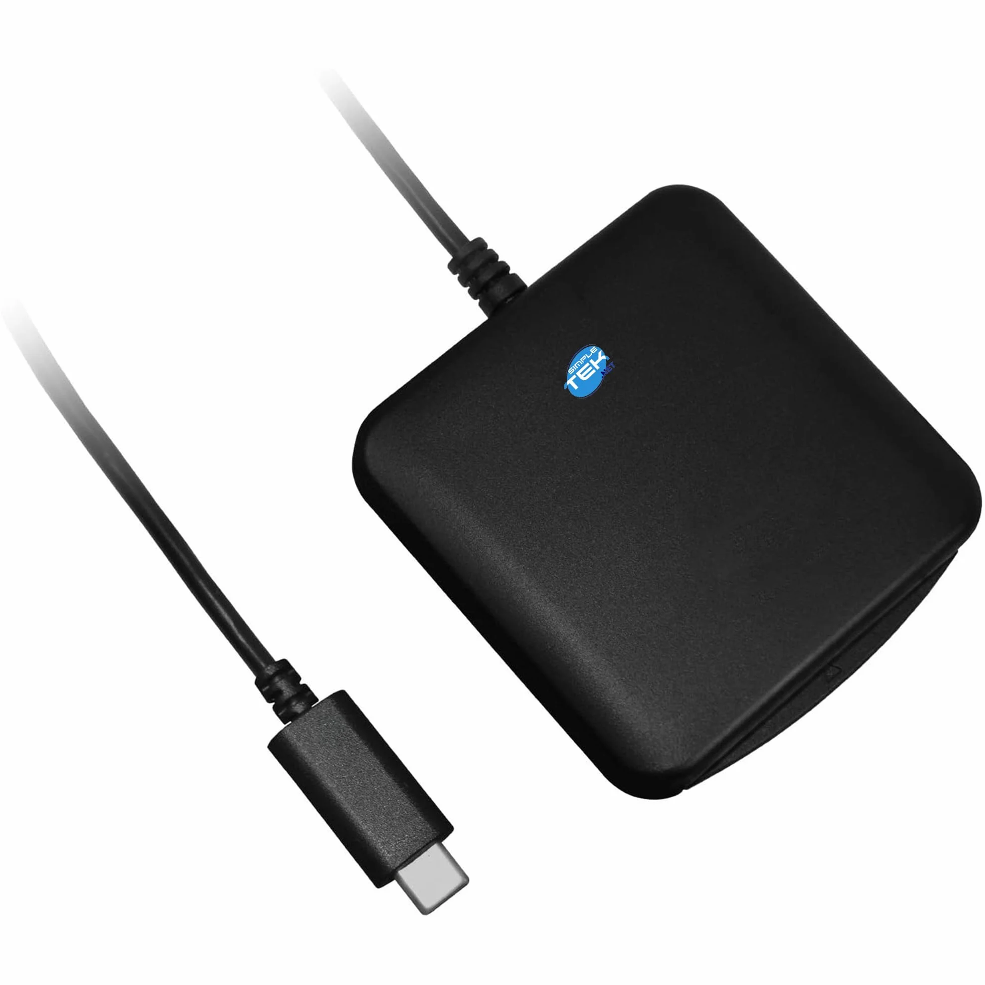 SIMPLETEK – Lector de tarjetas inteligentes USB C tipo C universal Plug And Play negro | Portátil, USB-C, CIE, CNS, CRS, Firma Digital, Color Negro, CAC, PIV, SIPRNET, J-LIS, Mykad, ISO 7816 (Clases A, B y C)