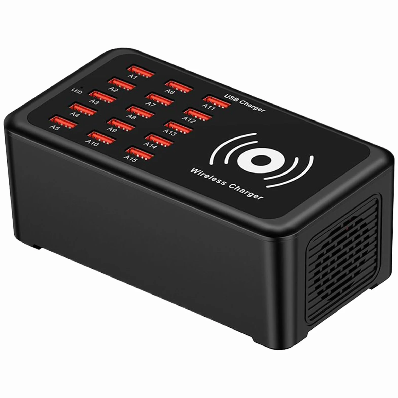 Estación de Carga para Múltiples Dispositivos Adaptador de Alta Velocidad | Base de Carga USB Multipuerto de Viaje Para Hogar Oficina Viaje Negocio Escritorio Residencia Electrónicos