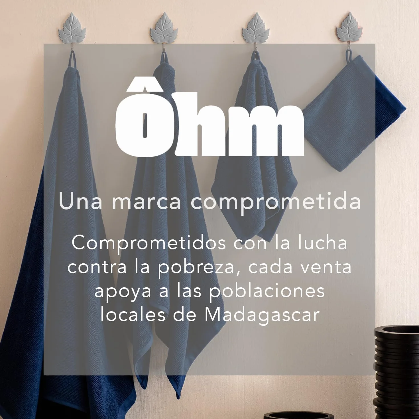 Ôhm Manoplas de Baño 100% Algodón 500 g/m² 15x20 cm Oeko-Tex Pack 10 Unidades