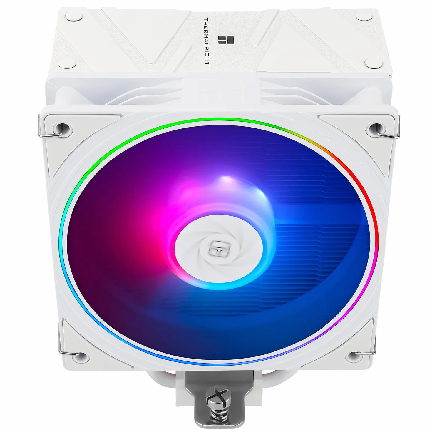 Thermalright Assassin Spirit 120 EVO Enfriador de procesador ARGB blanco, 4 tubos de calor, con ventilador TL-S12W-S PWM silencioso, compatible con AMD, AM4, AM5, Intel 1700, 1150, 1151, 1200