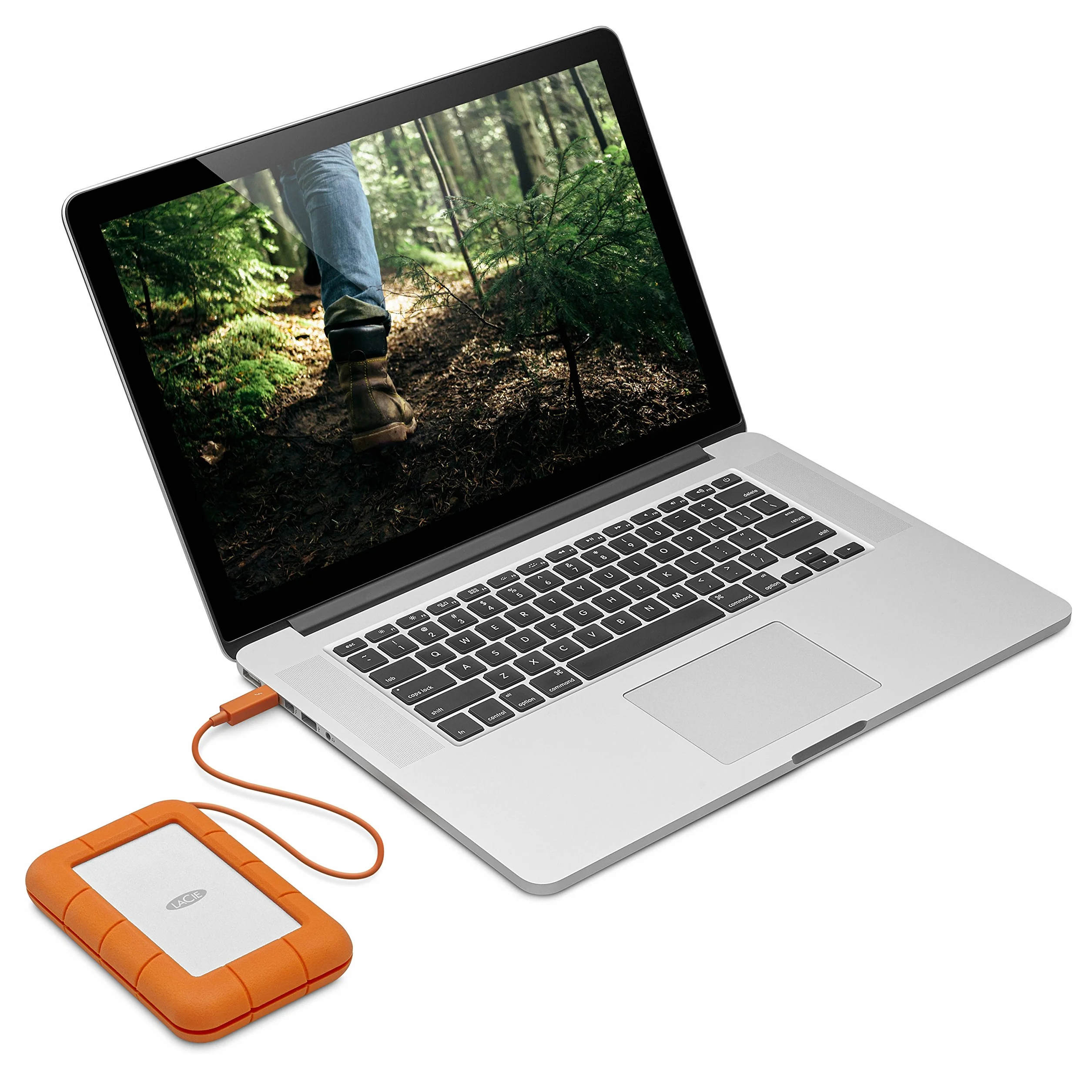 LaCie Rugged USB-C 4TB — antigolpes, USB‑C Disco duro externo portátil 2,5", para Mac y Windows — incluye Rescue Data Recovery