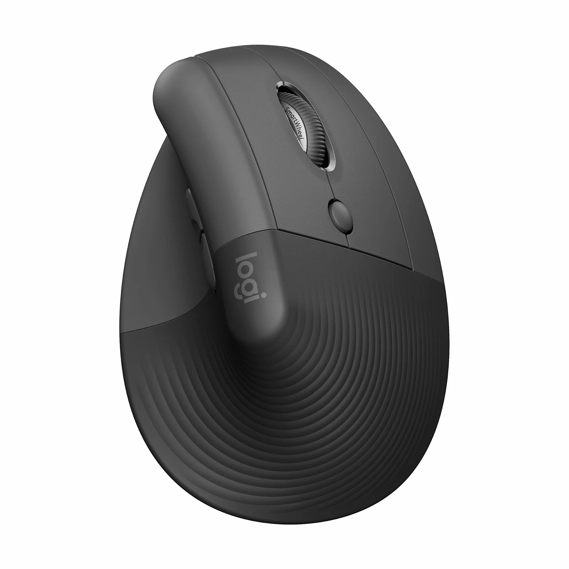 Logitech Lift Ratón Ergonómico Vertical, Inalámbrico, Bluetooth o Receptor Logi Bolt USB, clics Silenciosos, 4 Botones, Compatible con Windows/macOS/iPadOS, portátil, PC - Grafito