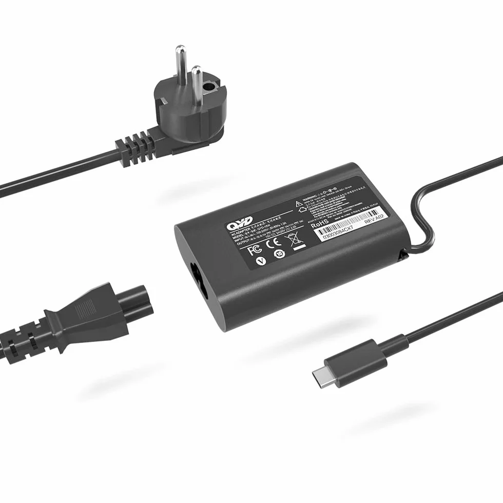 45W USB Type-C PD Cargador Tipo C Adaptador para DELL Latitude 13 7370 | Carga USB Type-C PD de 45W para Ordenador Portatil DELL Latitude 13; cargador versátil para casa, oficina, estudio y viajes.