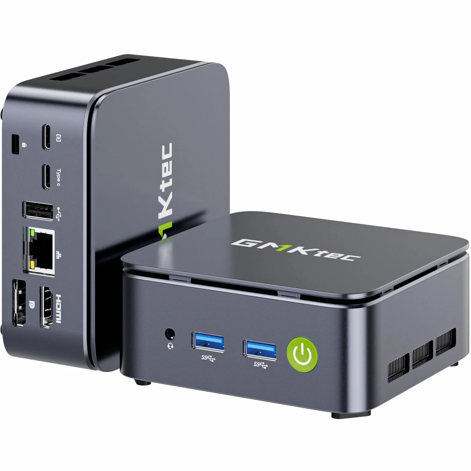 GMKtec Mini PC Ryzen 5 3500U 16GB RAM 256GB SSD M.2 2.5G LAN Triple 4K Display HDMI DP Type C Desktop Computer