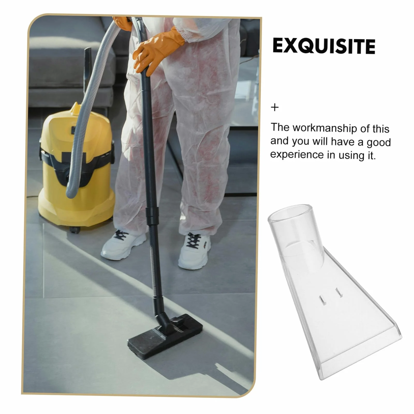 Cabezal Extractor de Alfombras Transparente para Aspiradora Accesorio Succión Limpieza Tapicería