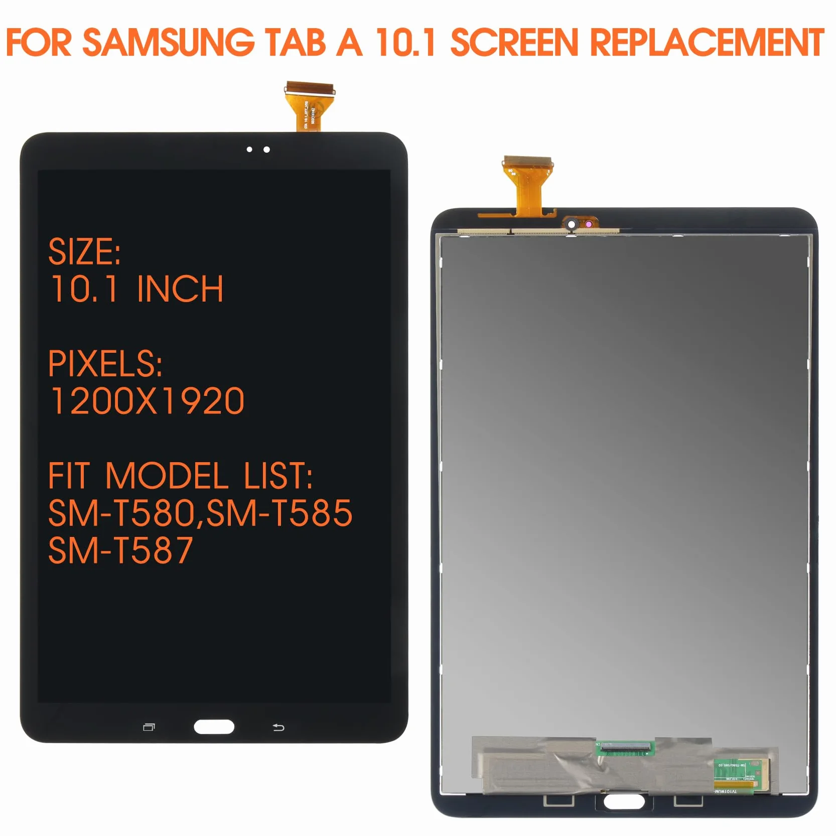 Pantalla LCD para Samsung Galaxy Tab A 10.1 2016, pantalla LCD para Samsung Tab A SM-T580 T585 T587 de 10,1 pulgadas, repuesto de pantalla digitalizador, placa de cristal, montaje completo con