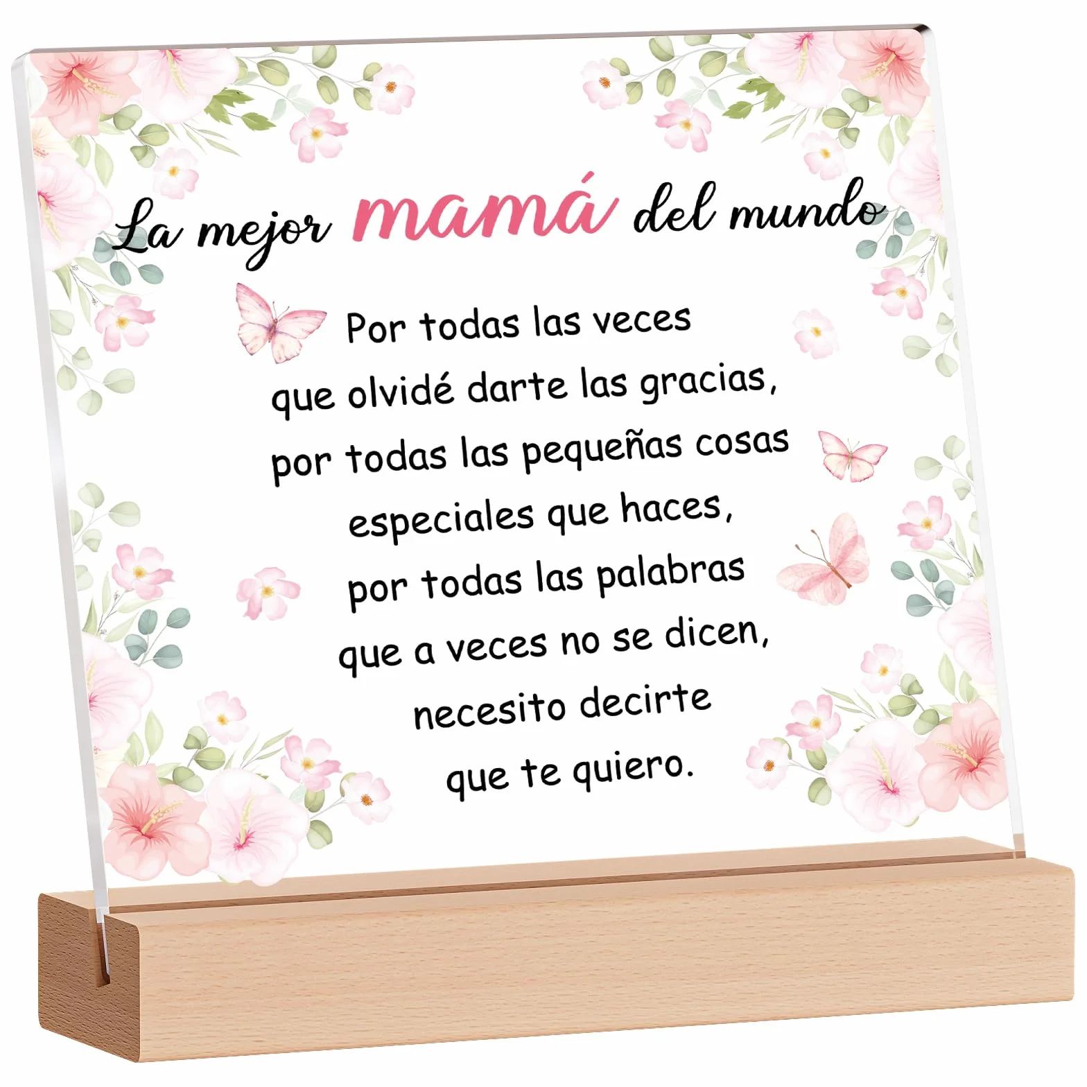 Regalo Madre, Placa Acrílica, Regalos Originales para Mama