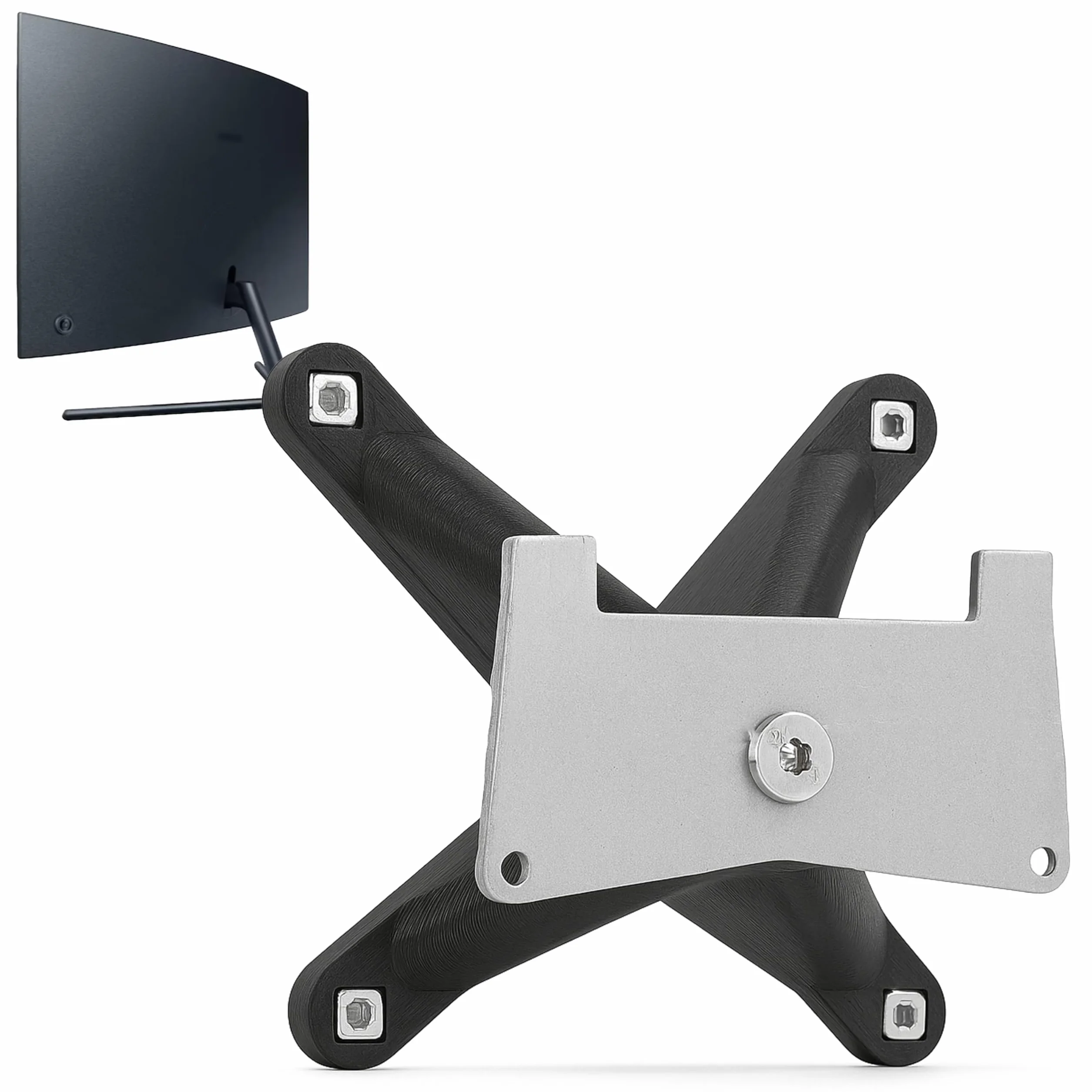 3IDEE Adaptador VESA compatible con Monitor Samsung (U32R590, U32R591, U32R592, LU32R590, 32UR59C y más ...) Soporte VESA 75x75 mm - Soporte monitor sin VESA - Para montaje en un soporte de monitor