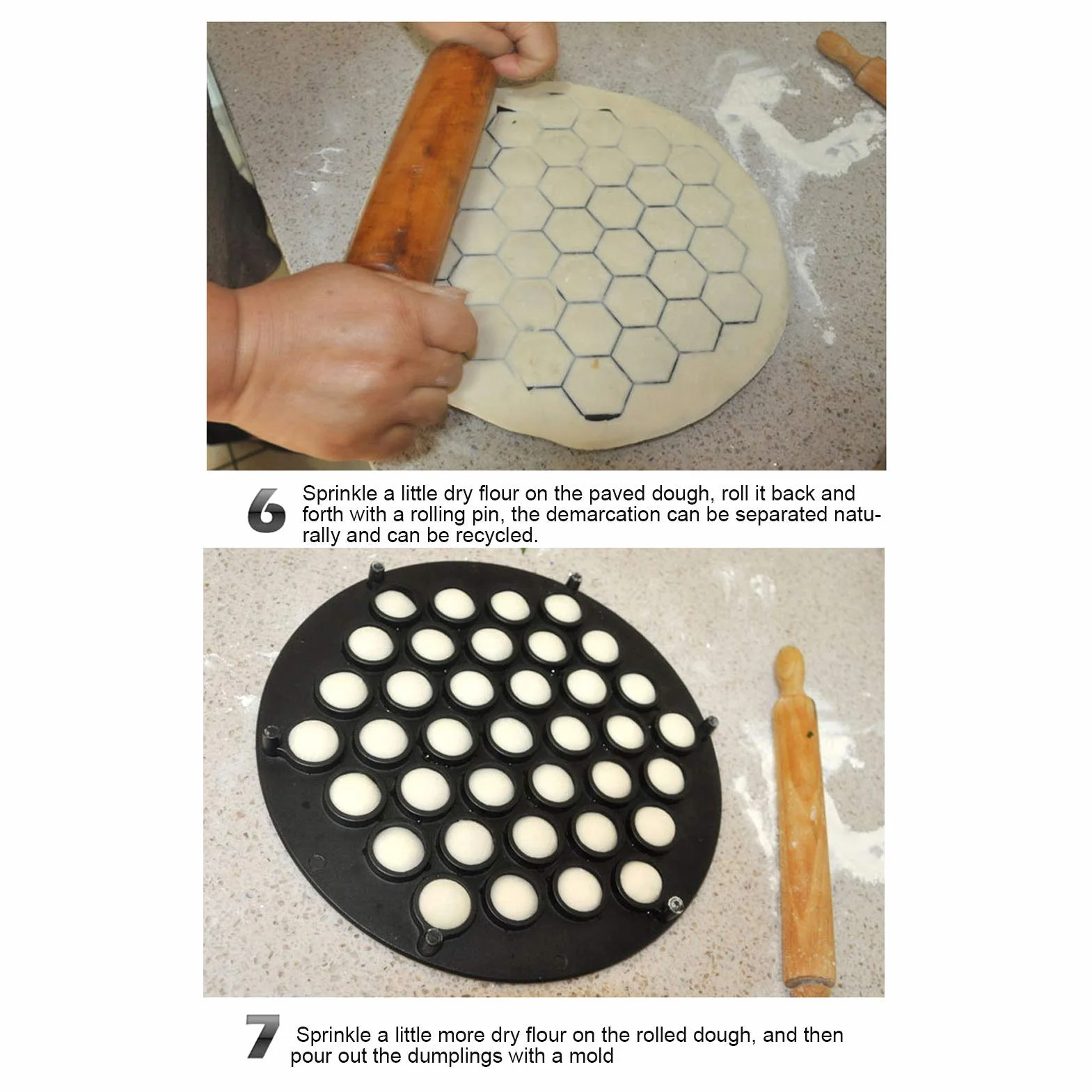 Molde para Dumpling Ravioli 37 Agujeros Aleación de Aluminio Apto para Lavavajillas