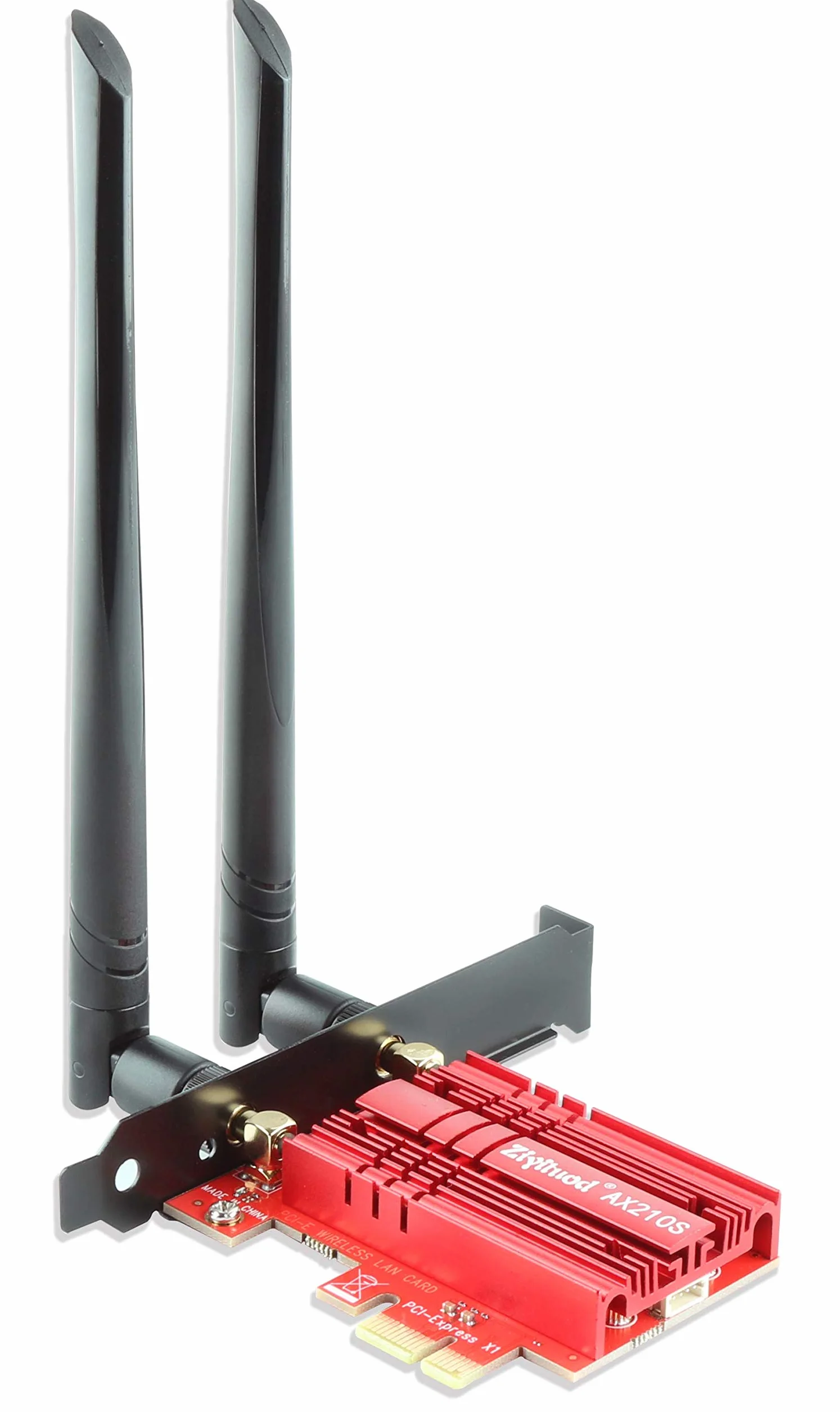 WiFi 6E Tarjeta WiFi Intel AX210 PCIe | Bluetooth5.2 | hasta 5400Mbps | Tri-Bands(6GHz/5GHz/2.4GHz) | OFDMA,MU-MIMO,Heat Sink | para Windows 11/10(64Bit)