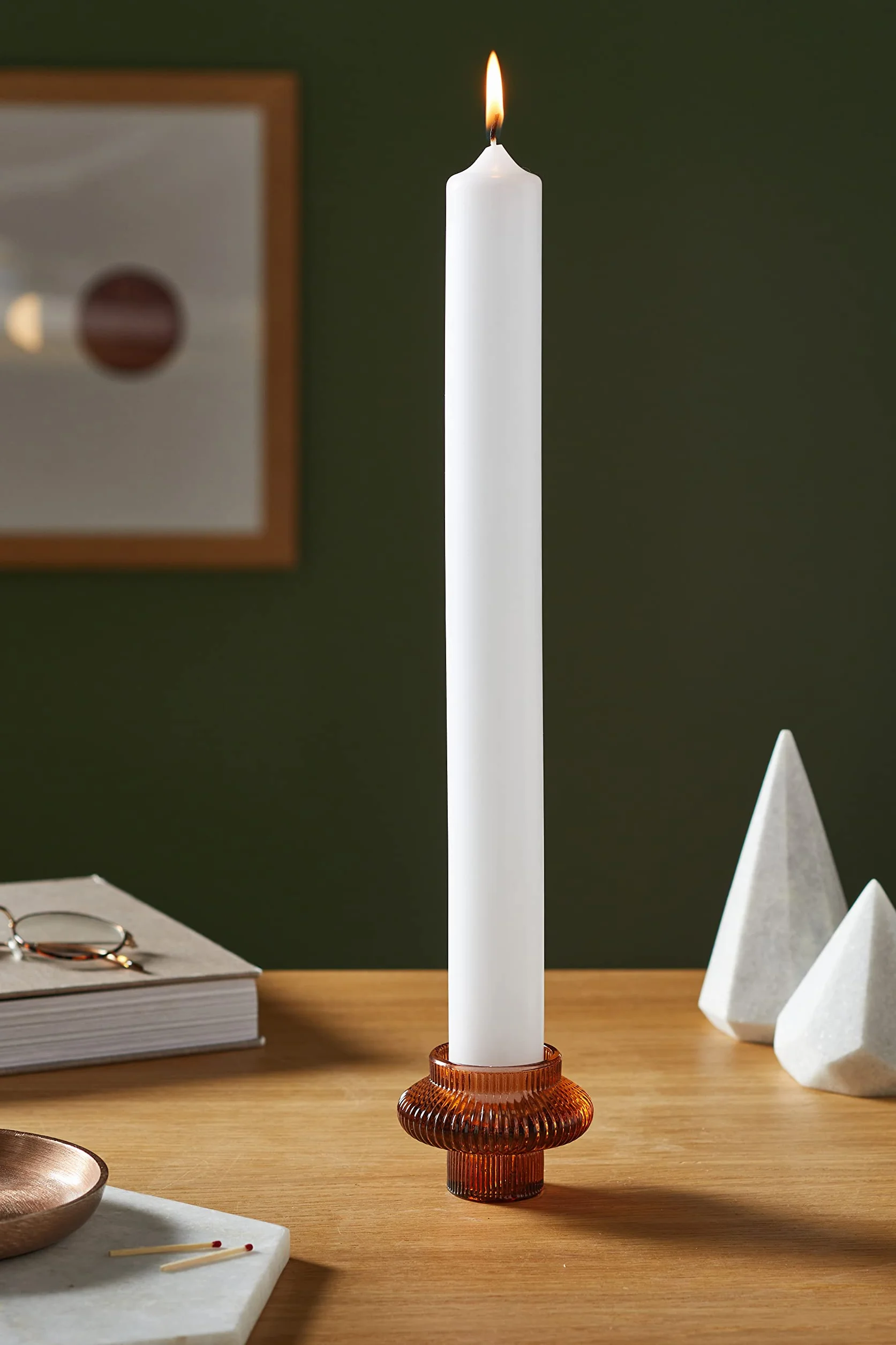 Rayher Vela Larga Blanca 40 cm 4 cm Diámetro Cirio Bautizo Comunión Fiestas