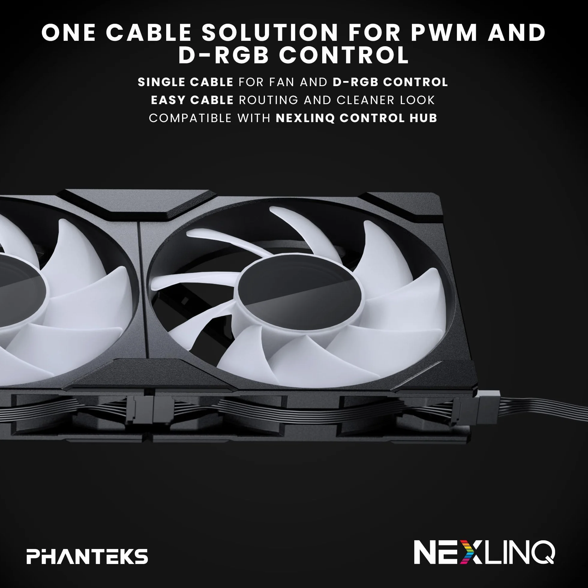 Phanteks M25-120 Gen2 PWM DRGB - Ventilador para carcasa (3 unidades), color negro