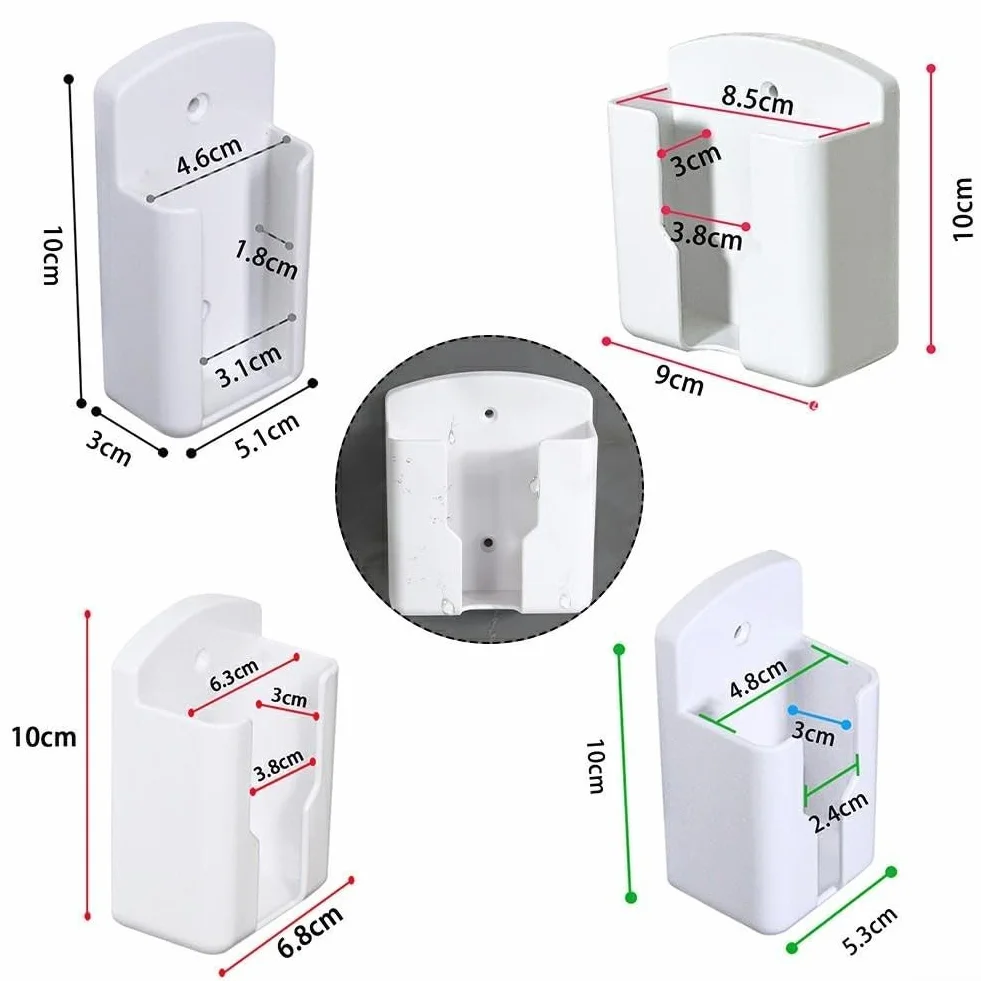 Soporte universal para control remoto montado en la pared, organizador de almacenamiento para aire acondicionado, TV, teléfono de plástico