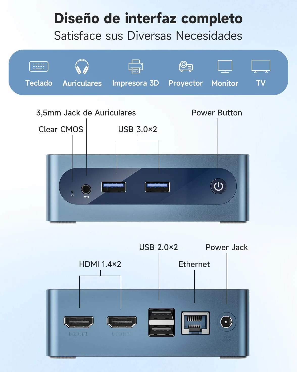 BMAX B1Plus Mini PC Win 11, Intel Celeron J3355(hasta 2,5 GHz) 6 GB LPDDR3, 128 GB eMMC SSD, Mini Ordenador de Sobremesa, Micro PC,WiFi 5, BT5.0, 4K@60HZ UHD Dual Display para Oficina