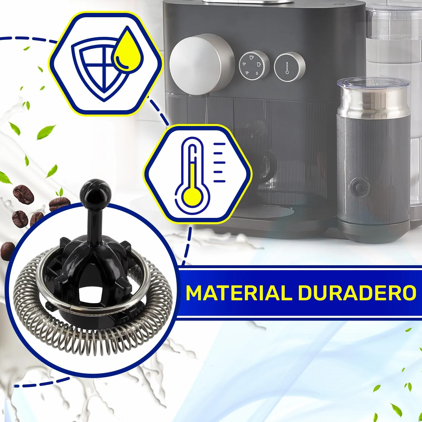 Espumador de Leche para Cafetera Nespresso Krups DeLonghi MONTERAL