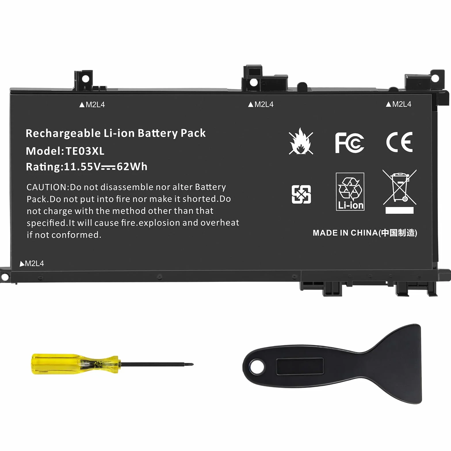 ASUNCELL 11.55V/62Wh TE03XL Batería del Ordenador portátil para HP Omen 15-AX000 15T-AX000 Series, HP Pavilion 15-BC000 15-BC300 15-BC400 15T-BC000 15T-BC300 Series, TE03XL HSTNN-UB7A TPN-Q173
