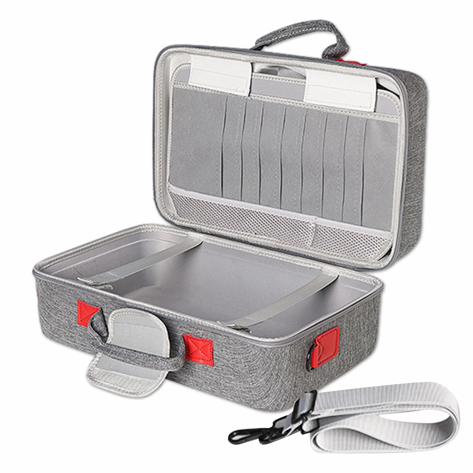 Estuche rígido de EVA para Consola de Juegos, Bolsa de Viaje portátil, Funda Protectora para Auriculares, Cables de Carga y mandos, Gris