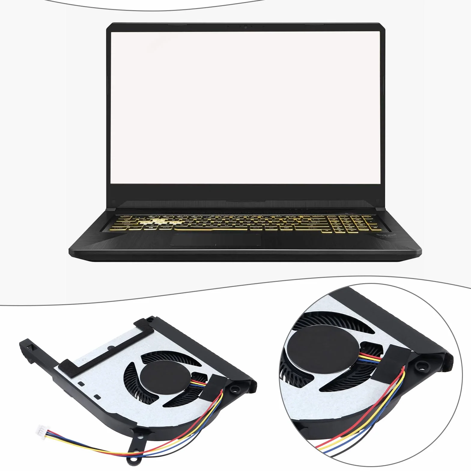 1 Par de Ventiladores de Refrigeración para CPU Y GPU Compatibles con ASUS TUF FX505DT FX505 FX505DD FX95 FX705DU FX705DD FX705DT FX95G Y FX86.