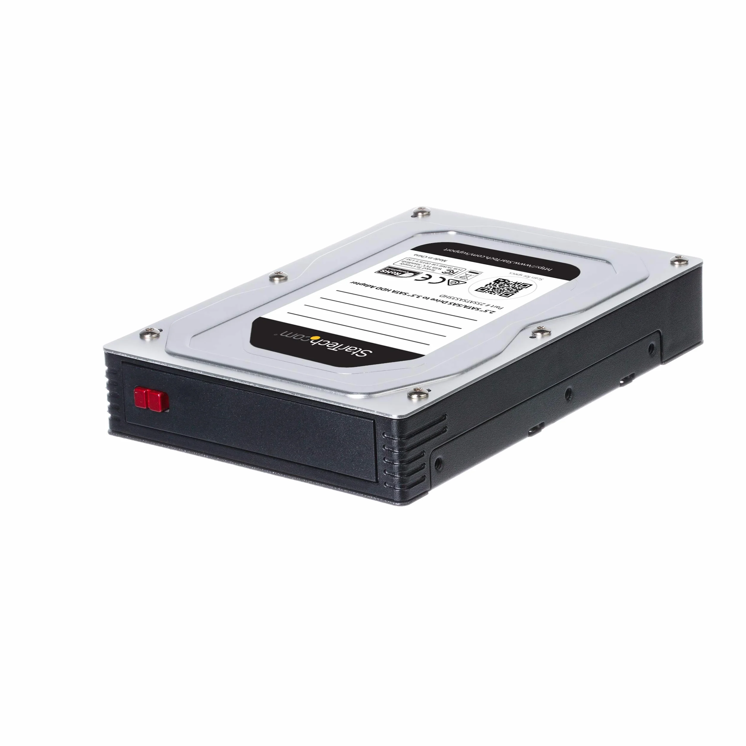 StarTech Adaptador de Disco de 2,5 a 3,5in, SATA/SAS SSD/HDD (25SATSAS35HD) | Caja adaptadora de disco, Compatible con SATA I/II/III y SAS I/II hasta 6Gbps, Sin herramientas