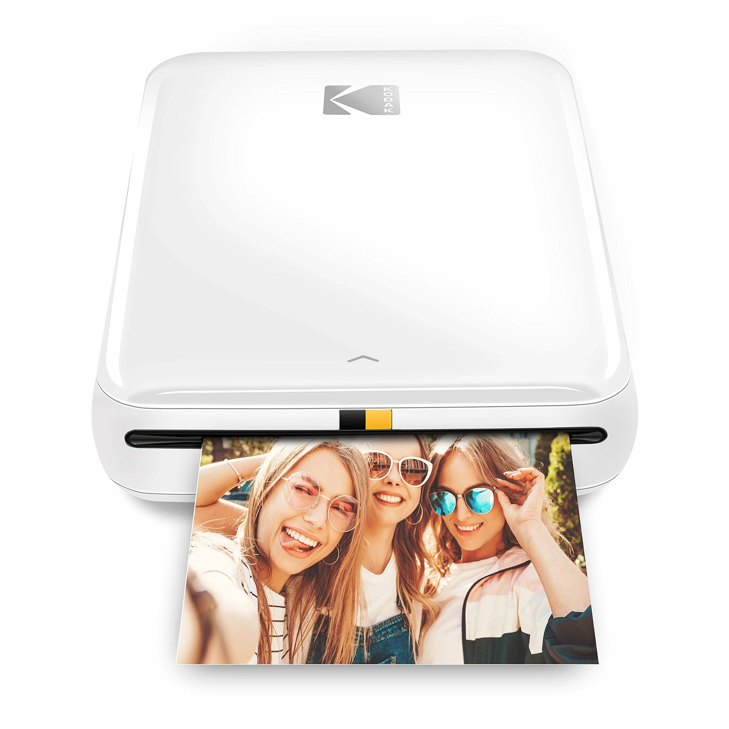 KODAK Impresora Step, impresora fotográfica móvil inalámbrica con tecnología ZINK y aplicación para iOS y Android (blanca), paquete de regalo