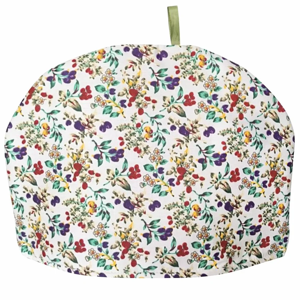 Vintage Tea Cozies, calentador de tetera de algodón natural, tetera a prueba de polvo, fundas aisladas para tetera para cocina, hogar, mesa, hotel, fiesta de té, restaurante (frutas coloridas)