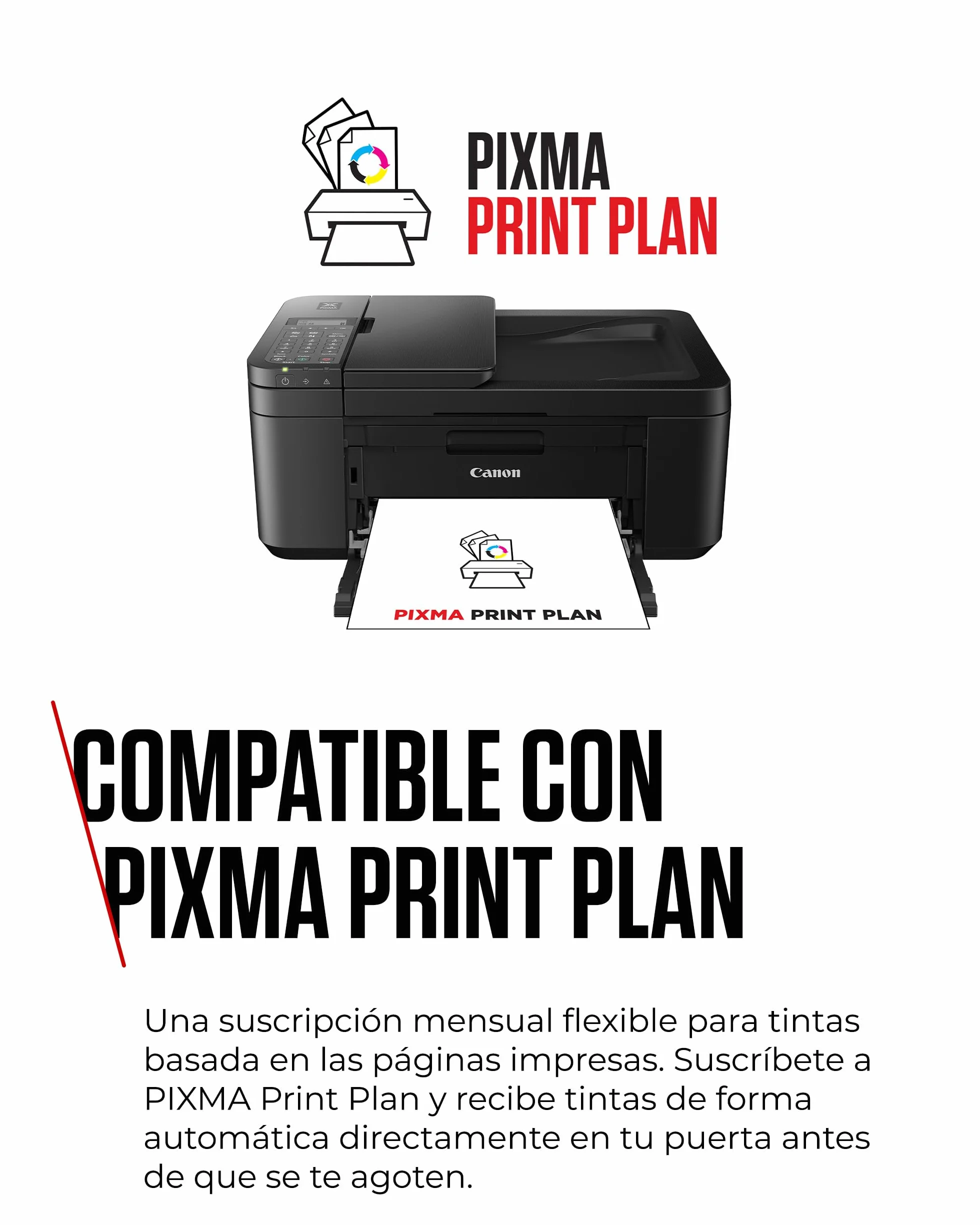 Canon Pixma TR4750i Impresora Multifunción 4 en 1, Sistema de Inyección de Tinta, Impresión, Escaneo y Copia, WiFi, Pixma Print Plant, ADF de 20 Hojas, Impresión a Doble Cara Automática, Negro