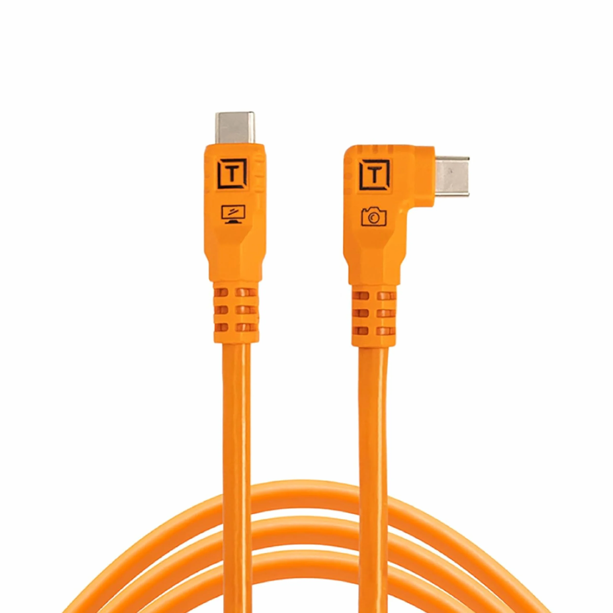 TetherPro Optima 10Gbps Gen 2 USB-C, 3 m (10'), derecha a derecha, naranja de alta visibilidad | No compatible con los modelos Fuji GFX