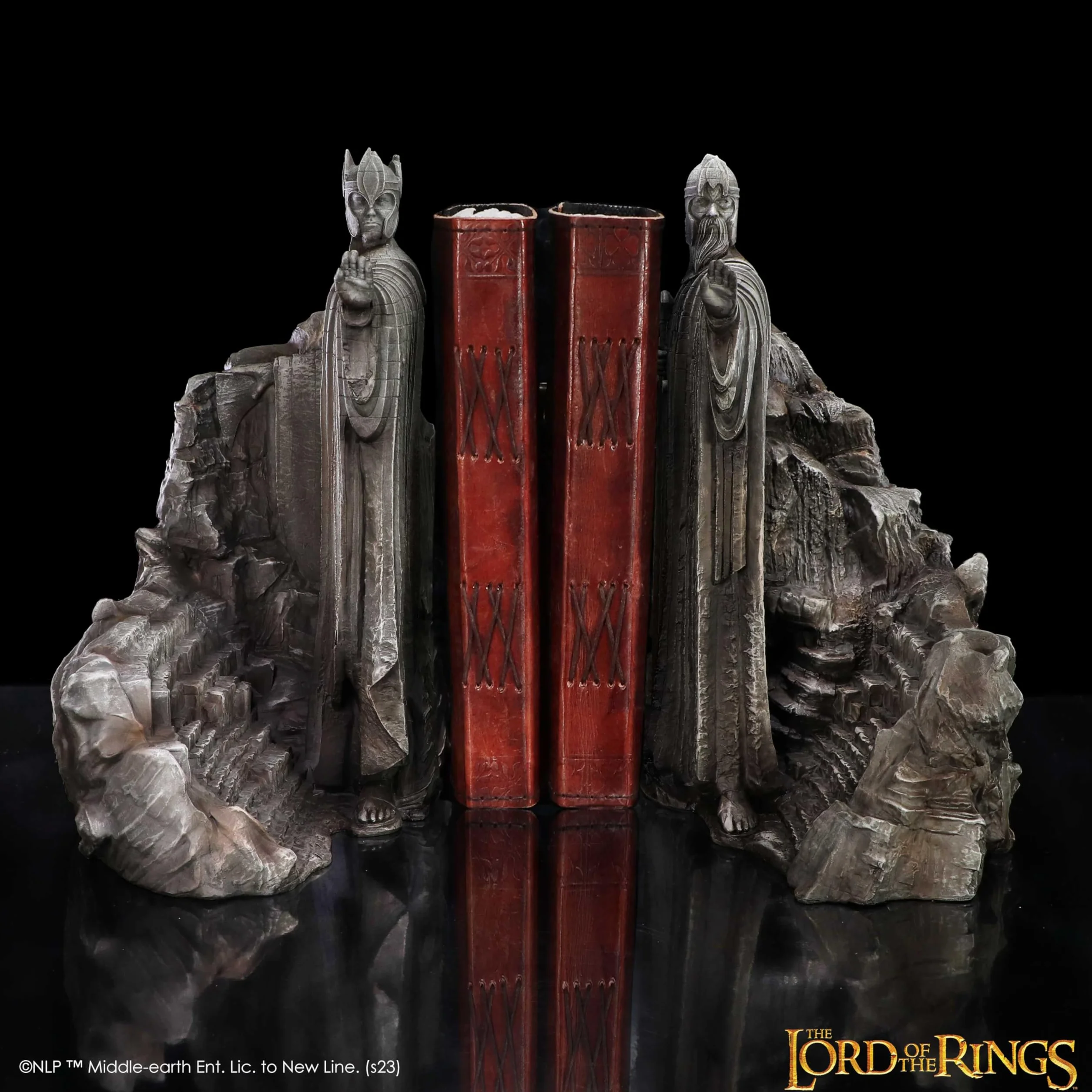 Nemesis Now Señor de los Anillos Puertas de Argonath Sujetalibros 19 cm Resina Gris Exhibición
