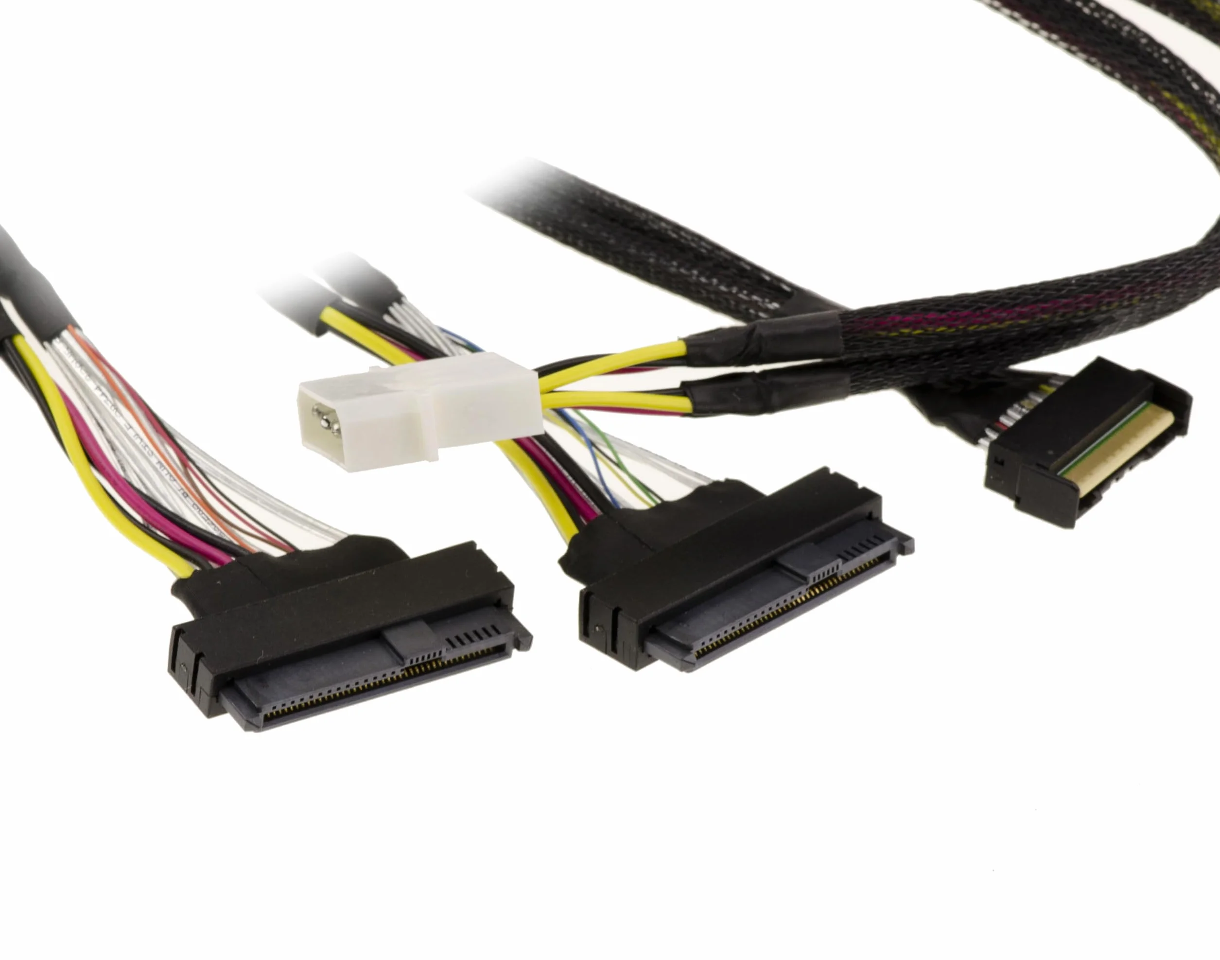KALEA-INFORMATIQUE Cable PCIe 5.0 con conectores MCIO 8i de 74 patillas a 2x SFF-8639 de 68 patillas U2 U3 de 80 cm de longitud.