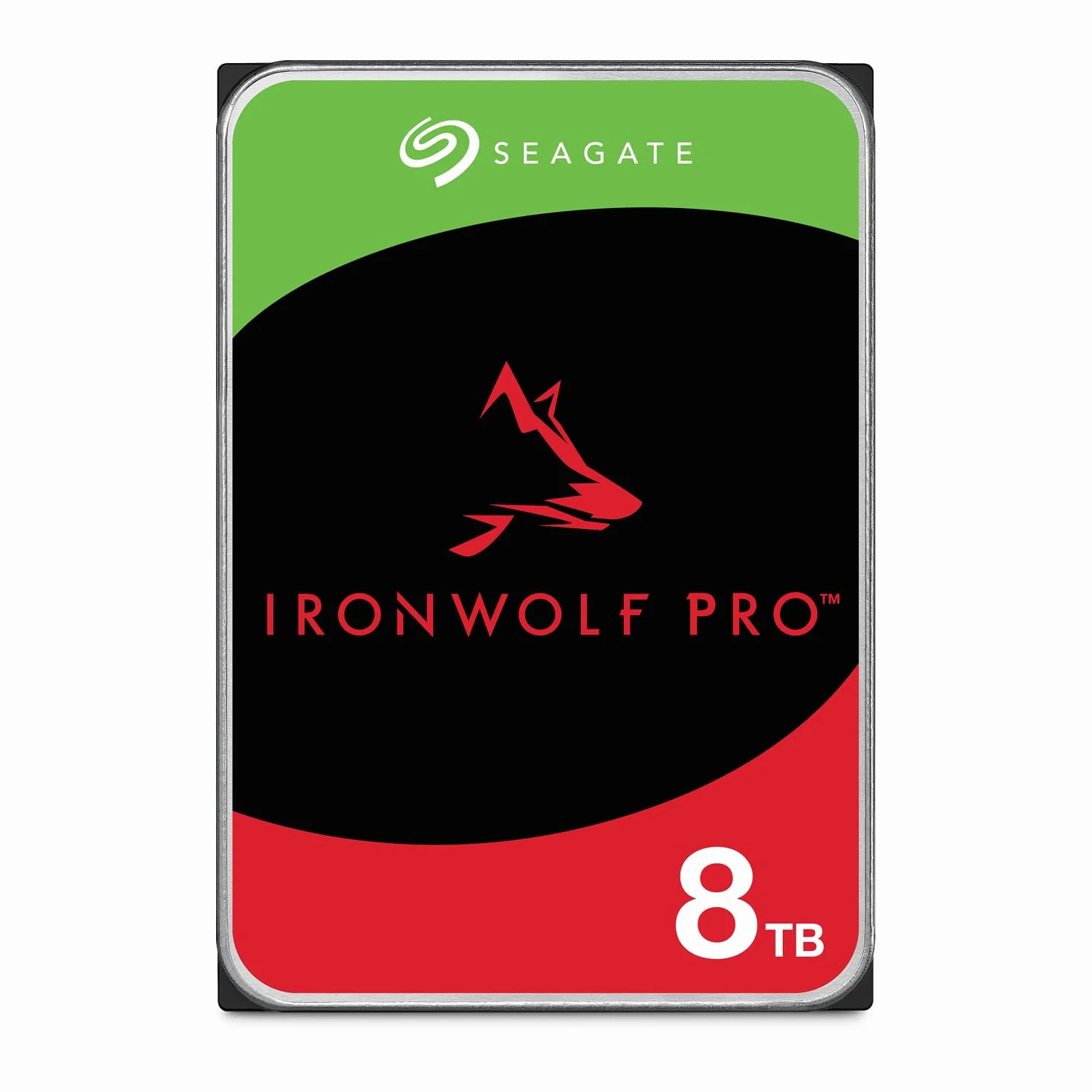 Seagate IronWolf Pro 8TB, Enterprise HDD NAS interno, CMR, SATA a 6 Gb/s, 7200 RPM, caché de 256 MB para almacenamiento conectado a red RAID, servicios Rescue, Paquete Abre-fácil (ST8000NTZ01)