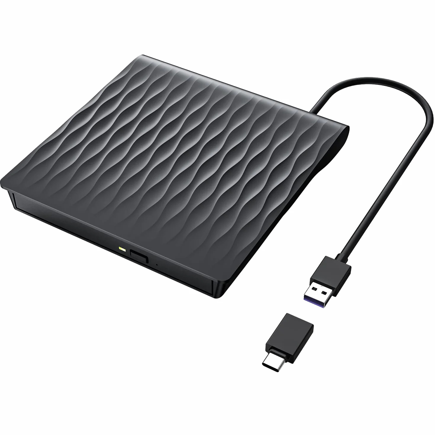 Lector DVD Externo USB 3.0 y Type-C, LPUNCD Profesional Lector DVD Externo Grabadora CD/DVD-RW, para Laptop, Desktop, iMac, Apple MacBook Air/Pro Compatible con Windows 11/10/XP/7/8/Linux/Vista/macOS