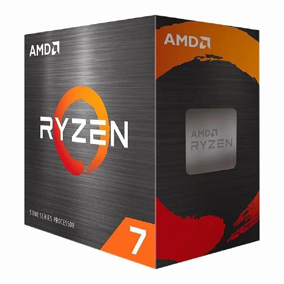 AMD Ryzen 7 5800X Procesador (8 núcleos/16 threads, 105W DTP, Socket AM4, 36 MB Caché, Reloj de aumento máx. hasta 4,7Ghz, no cooler)