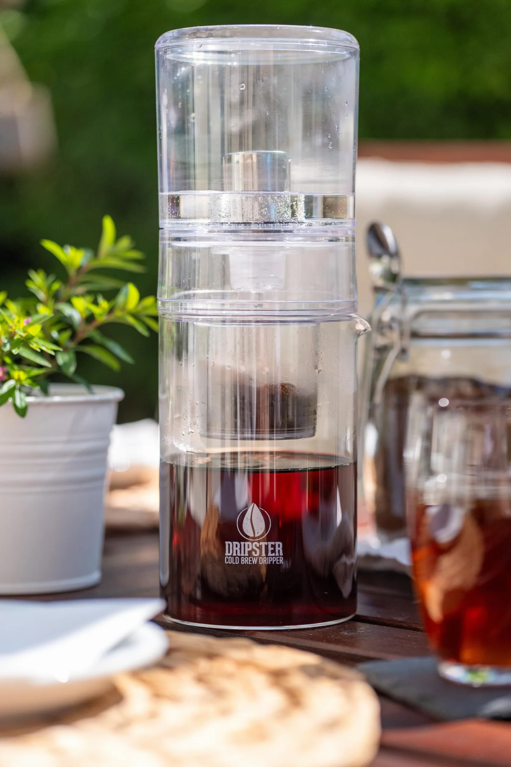 DRIPSTER 2 en 1 Cold Brew Dripper 4 tazas 600 ml cafetera de émbolo café té extracción en frío