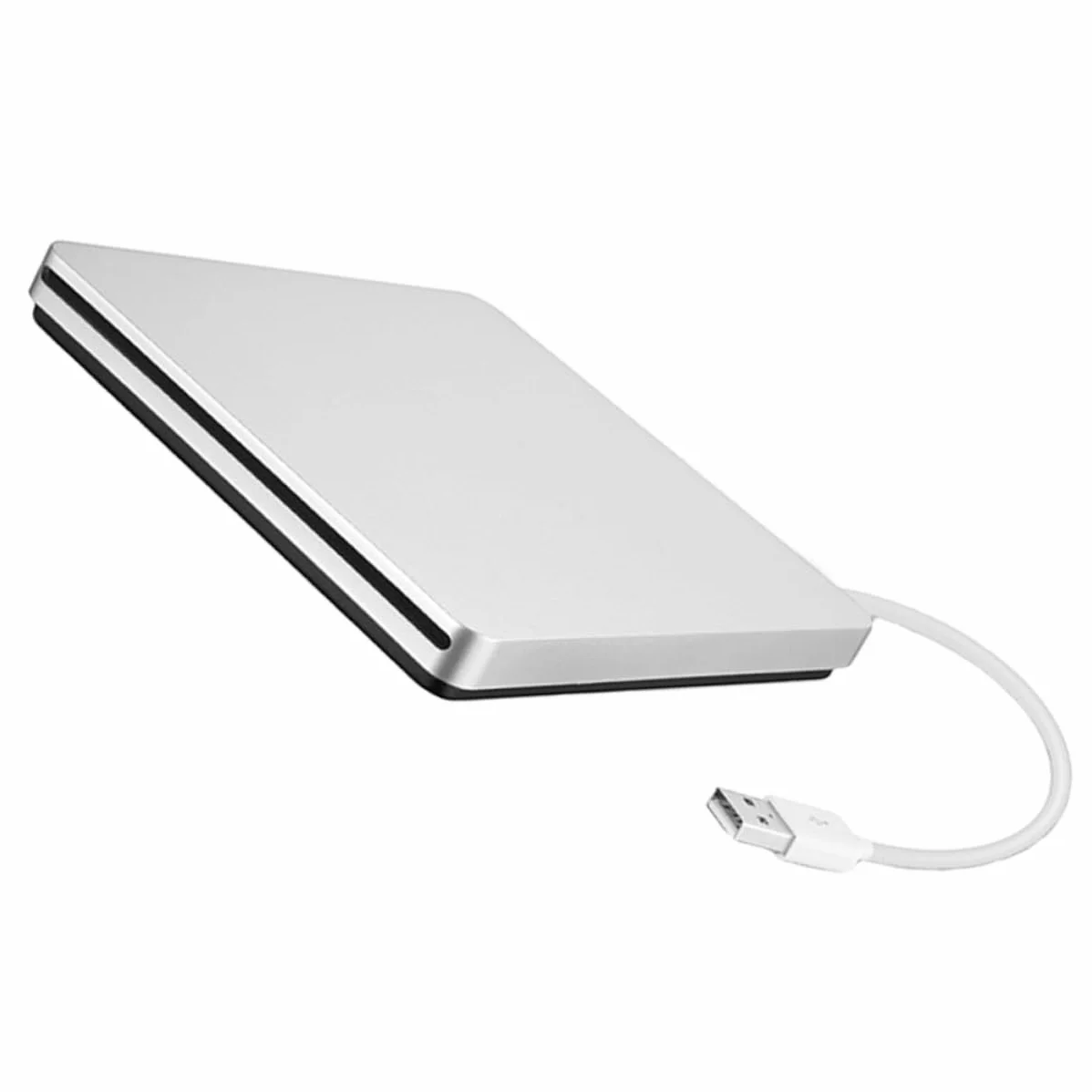 Operitacx Grabadora de DVD ROM USB 3.0 8X Abs Plata para Ordenador | Instalación de Sistema, Música y Cine, Copia de Seguridad de Datos, Uso Doméstico en Sobremesa