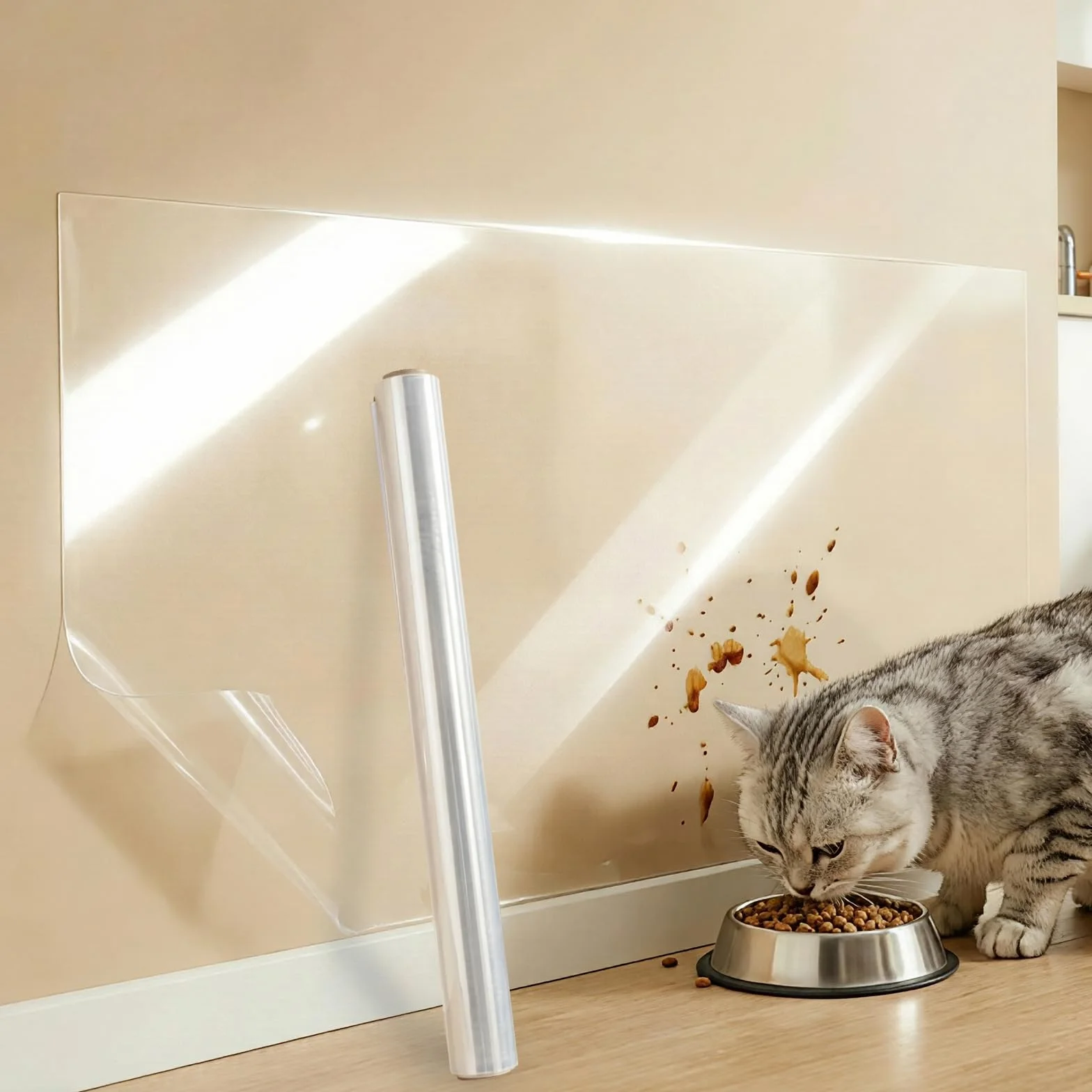 Lámina protectora de pared transparente autoadhesiva protección electrostática