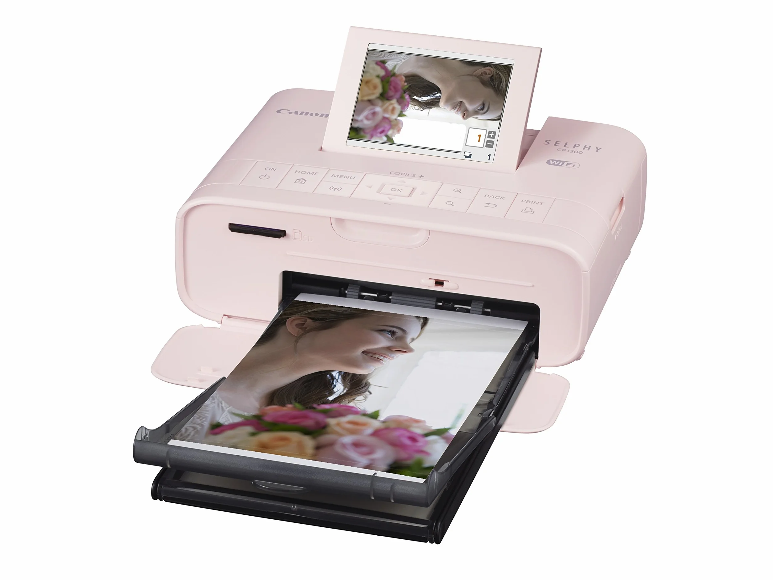Canon Selphy CP1300 - Impresora fotográfica compacta, Color Rosa