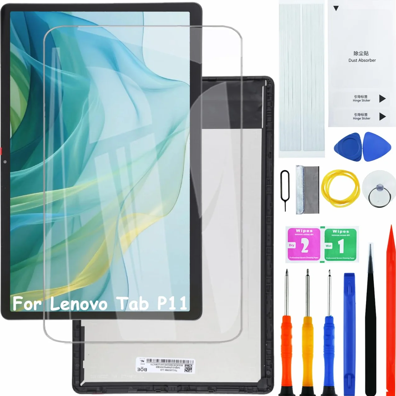 Pantalla para Lenovo Tab P11 TB-J606F | Traer conjunto de herramientas, IPS LCD, pantalla HD, reemplazar la pantalla