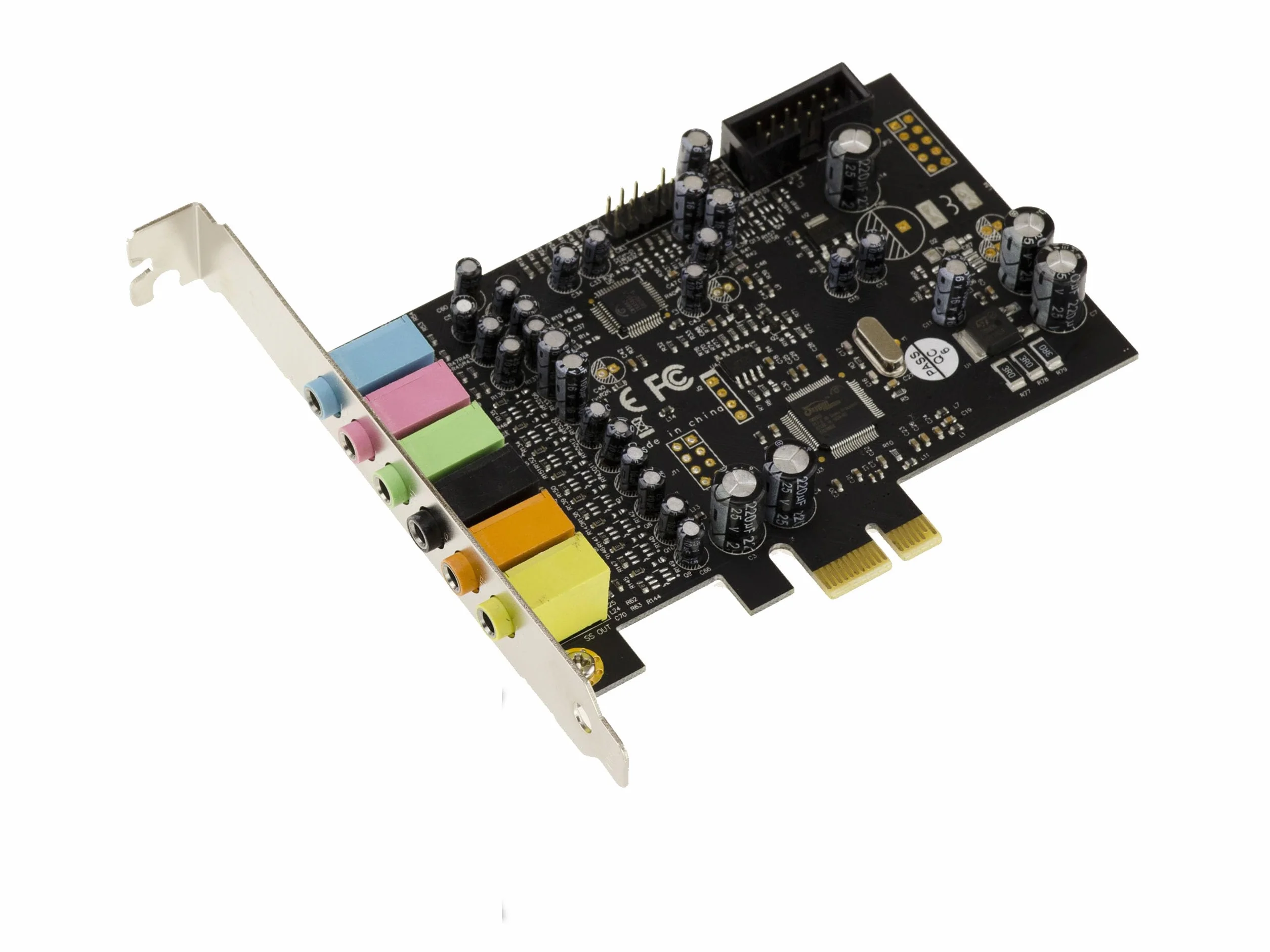 KALEA-INFORMATIQUE Tarjeta controladora de Sonido PCIe (PCI Express) de 7.1 Canales con chipsets CMedia Oxygen CM8828 y CM9882A