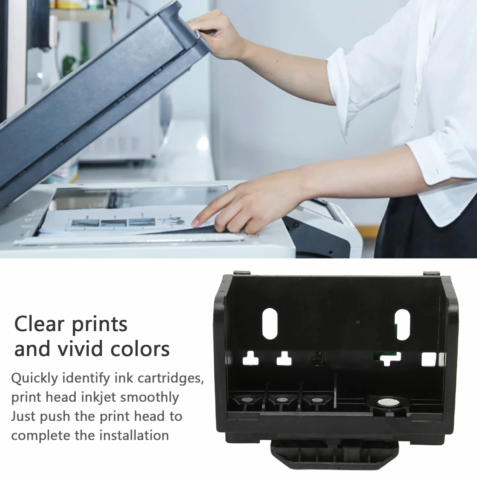 Cabezal de impresión de repuesto, cabezal de impresión de impresora, cabezal de impresión 934 935 compatible con HP Officejet PRO 6230 6830 6815 6812 6835, pieza de repuesto de la impresora