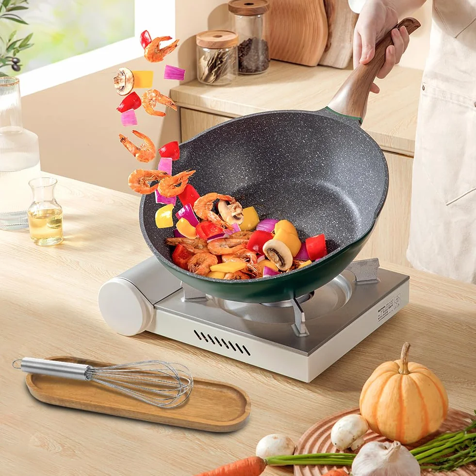 SwirlColor Reposa cucharas soporte de madera lisa para utensilios de cocina