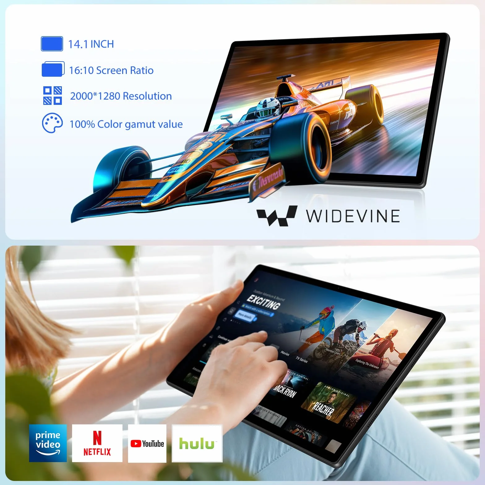 2K Android 15 Tablet 14 Pulgadas, 36GB RAM, 512GB ROM (2TB Expansion), 4G SIM LTE & 5G WiFi, 2000 * 1200FHD, 11580mAh, Octa-Core 2.0GH, 13MP+8MP, Tablet con Teclado/GPS/Bluet 5.0(Negro)