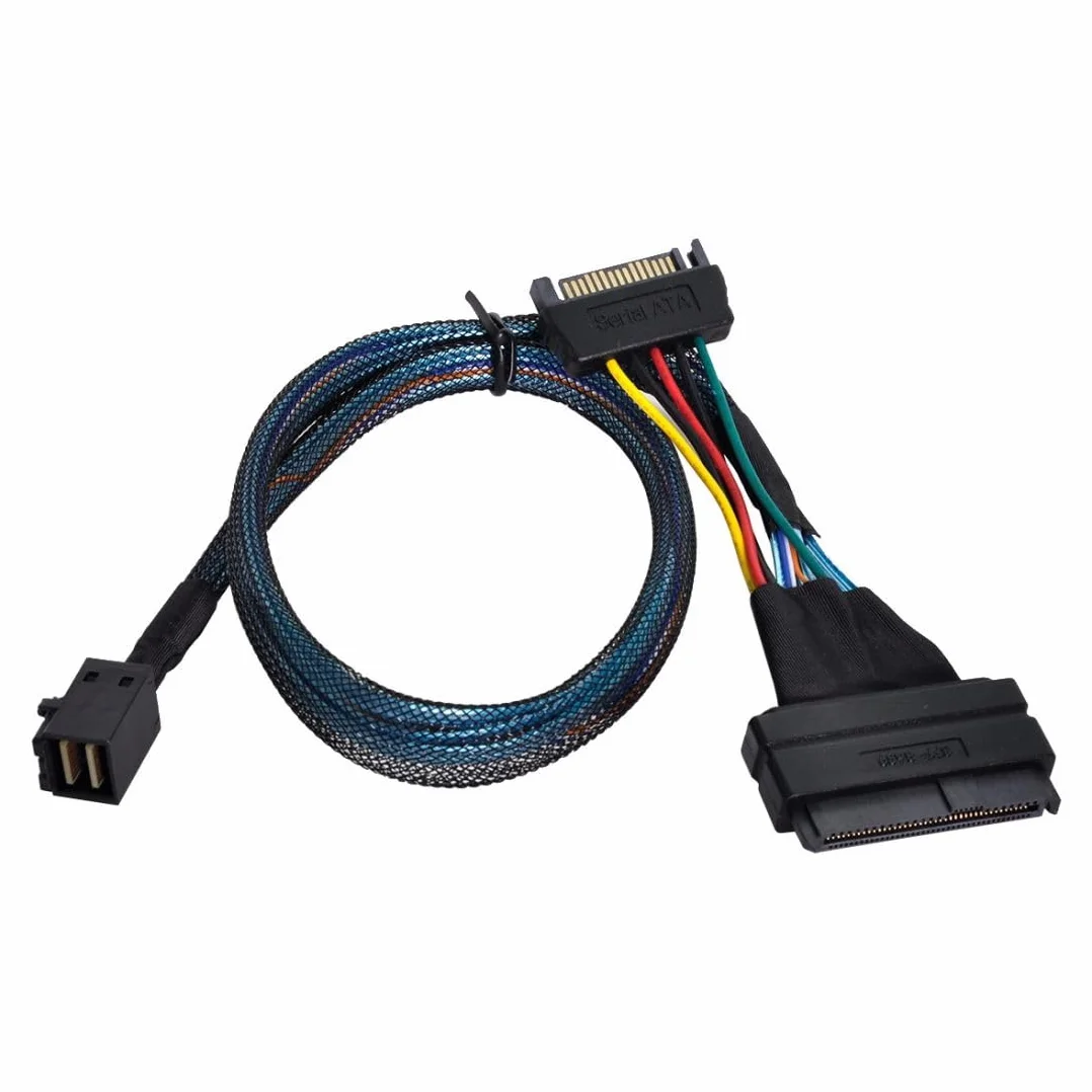 CY U.2 U2 SFF-8639 NVMe PCIe SSD Cable para Placa Base Intel SSD 750 P3600 P3700 M.2 SFF-8643 Mini SAS HD
