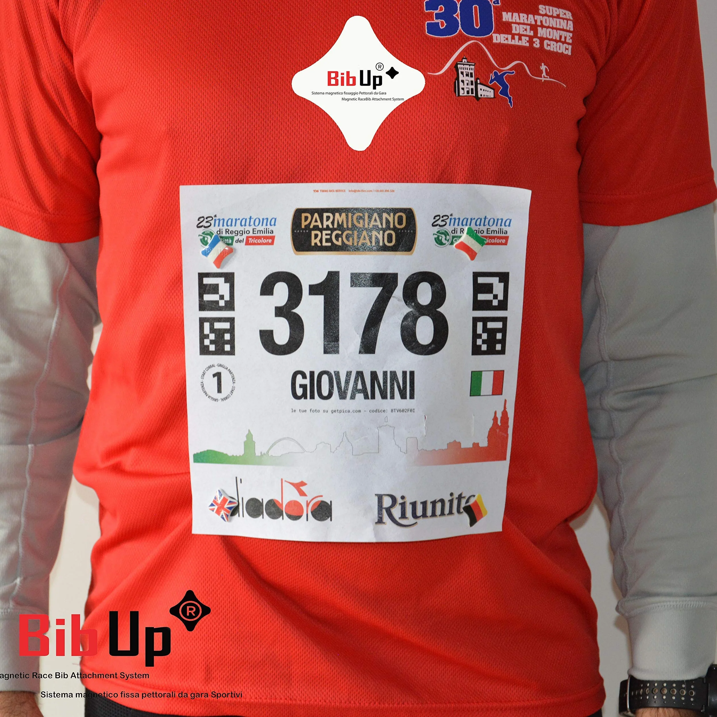 BibUp 3.0 Sistema magnético fijación número Carrera