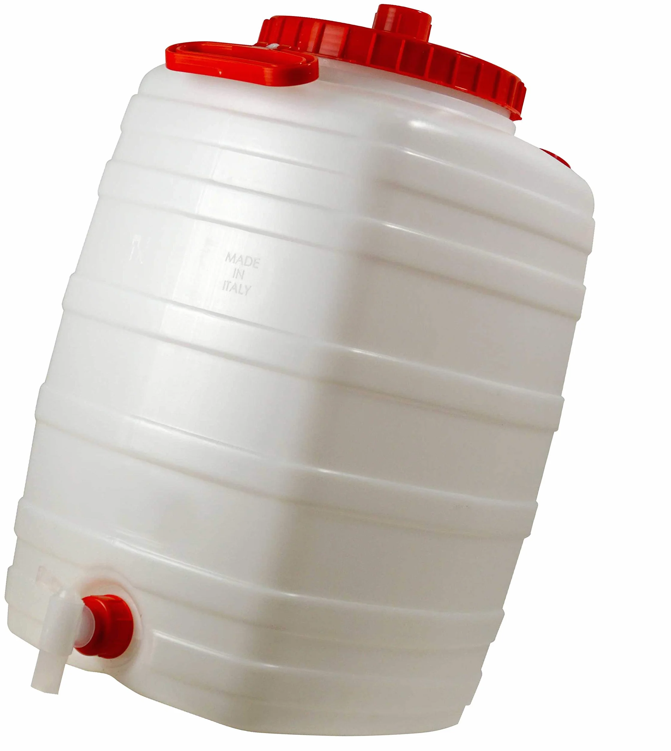 Fischer Barril para mosto rectangular 50 L con grifo apto para alimentos
