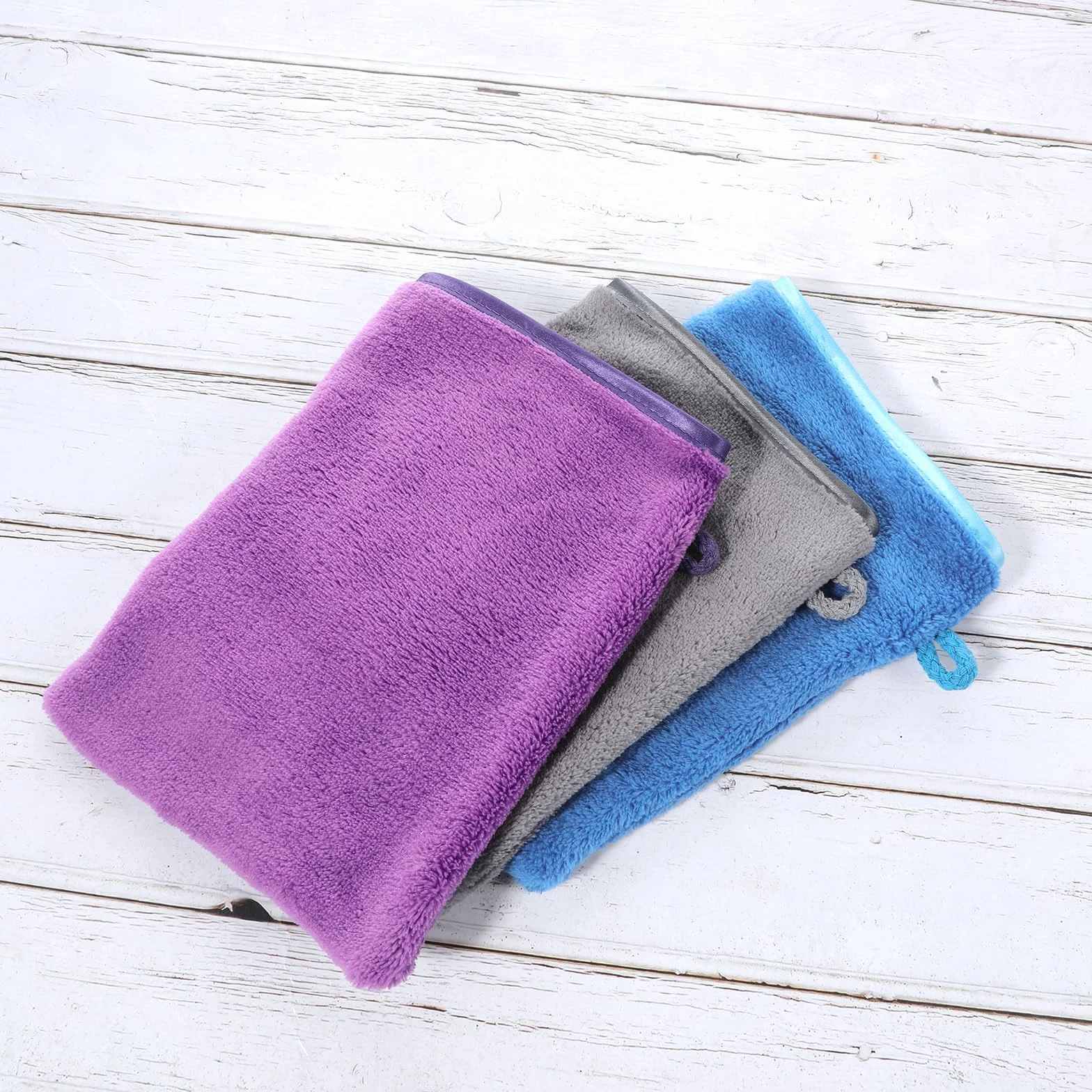 TIESOME 5 paños de microfibra 15x20 cm de franela absorción de agua para baño desmaquillante
