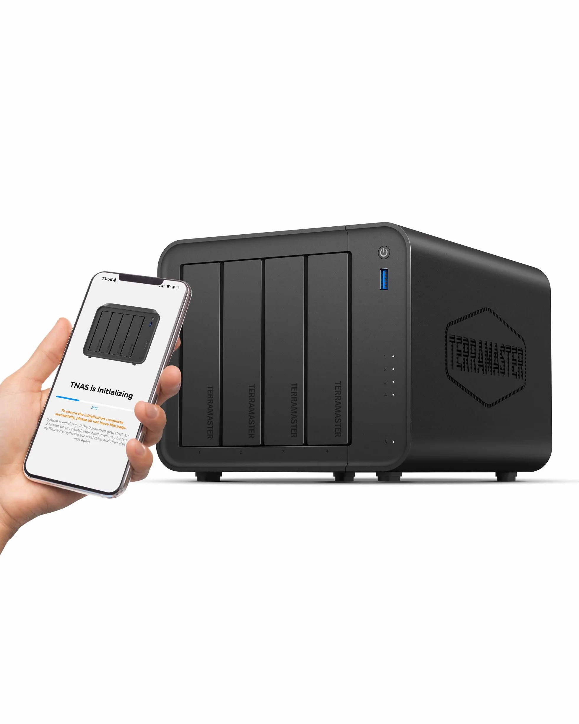 TERRAMASTER Almacenamiento NAS de 4 bahías F4-425 - CPU de Cuatro núcleos Intel x86, 4 GB RAM, LAN 2,5 GbE, Servidor Multimedia de Almacenamiento basado en Red para usuarios personales (F4-425)